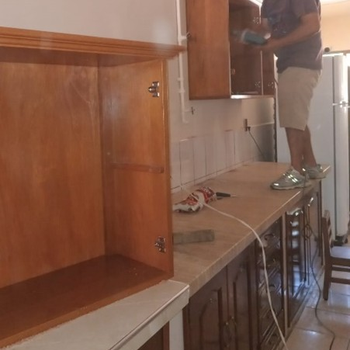 Renovierungsarbeiten in der Heimküche