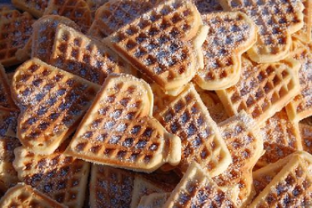 Waffelverkauf beim Mendener Erntedankfest