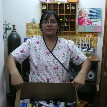 Medizinverbrauch von einem Tag mit Krankenschwester