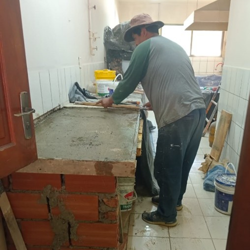 Renovierungsarbeiten in der Heimküche