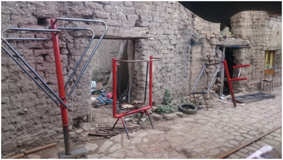 und nach dem Anstrich